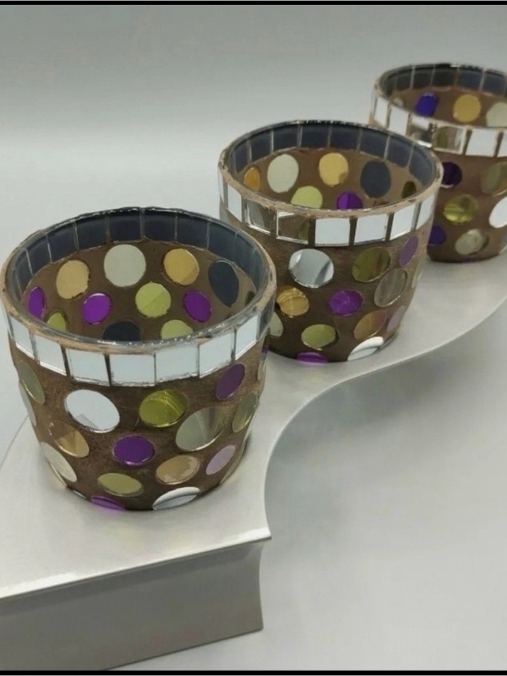 PARTYLITE Miranova Tealight Trio Centrepiece P90794 Boxed-NWT